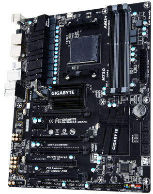 Placa me Gigabyte GA-990FXA-UD3 R5 p/ AMD soquet AM3+ 