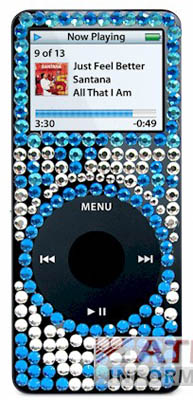 S-Adesivo com strass p/ iPod Nano 2 ger. azul 3491