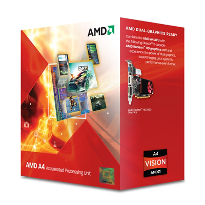 Processador AMD A4 3400, 2.7GHz, 1MB cache, soquete FM1