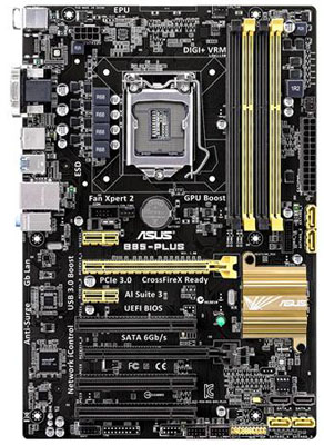 Placa me Asus B85-PLUS p/ Intel LGA-1150 DVI VGA