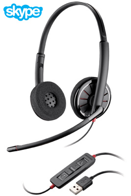 Headset Plantronics C320 BlackWire p/ Skype Cisco Avaya