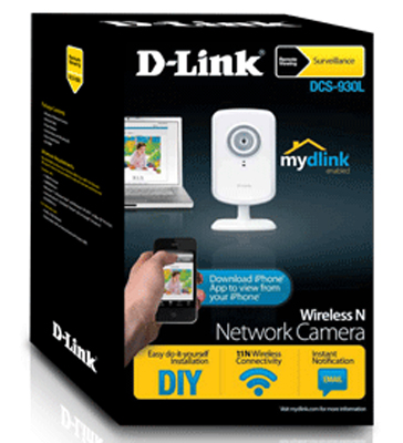 Cmera sem fio D-Link DCS-930L 802.11n 10/100, 1 Lux