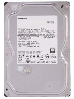 HD 500GB Toshiba DT01ACA050, cache 32MB, 7200 RPM SATA3