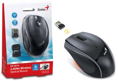 Mouse sem fio Genius DX-6010 2.4GHz 1200 dpi, cinza USB
