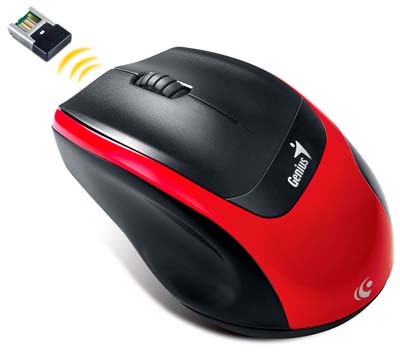 Mouse s/ fio Genius DX-7020 2.4GHz 1200dpi Vermelho USB