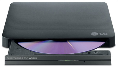 Gravador de DVD slim externo LG GP50NB40, 8X