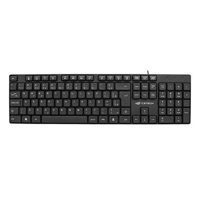 Teclado multimdia C3Tech KB-M10BK USB resistente a respingos