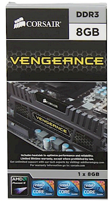 Memria 8GB 1600MHz PC3-12800 DDR3, Corsair Vengeance