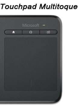 Teclado c/ trackpad s/ fio Microsoft All-in-One Media