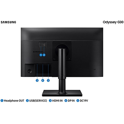 Monitor Gamer Samsung 24 Odyssey G30 FHD Pivot ajuste altura DP HDMI