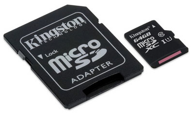 Memory Card 64GB microSDXC classe 10 Kingston SDCX10/64