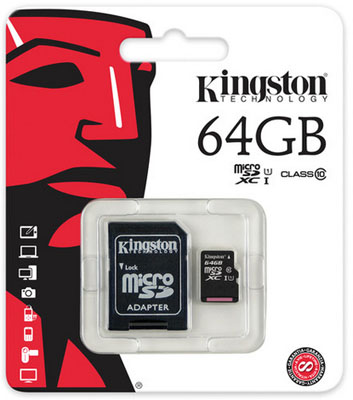 Memory Card 64GB microSDXC classe 10 Kingston SDCX10/64