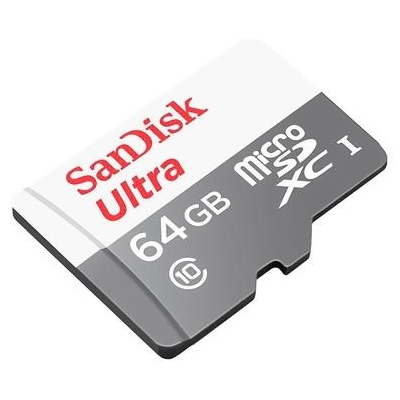 Memory Card 64GB Sandisk Ultra microSDXC UHS-I 100MBps C/ Adaptador