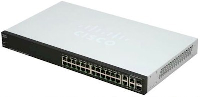 Switch 24 portas 10/100 Mbps Cisco SF300-24 gerencivel