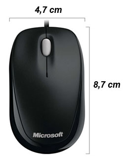 Mini mouse Microsoft Compact Optical 500 Souris, USB