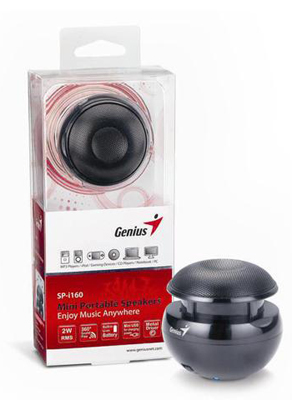 Speaker Genius SP-i160BK 2W c/ bateria p/ iPad iPhone