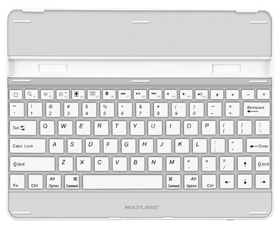 Mini teclado p/ iPad, Multilaser TC152 Bluetooth c/ bat