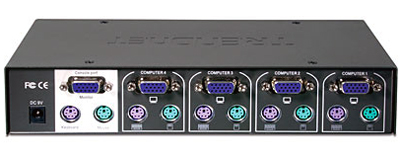 Chaveador KVM Trendnet TK-401R c/ 4 portas PS2 p/ rack