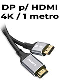 Cabo conversor DisplayPort para HDMI 4K Comtac 22129475 com 1 metro