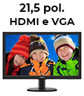 Monitor 21,5 pol. Philips 223V5LHSB2 Full HD VGA HDMI2