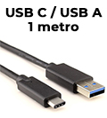 Cabo USB 3.1 tipo C macho p/ USB tipa A macho 3m p/ smartphones