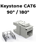 Conector keystone CAT6 Furukawa T567A/B 90/180 branco