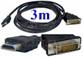 Cabo de sinal DVI-D macho para HDMI macho 3 m 10336