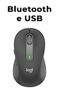 Mouse Optico s/ fio Logitech M650 Signature 5 bot 4kdpi