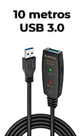 Cabo extensor USB 3.0 amplificado Comtac 28129374 10m 2