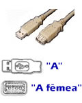 Extenso de cabo USB tipo A X A fmea de 1,80 m 11115#98