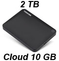 HD externo 2TB Toshiba Canvio Connect II USB3 c/ Cloud2