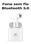 Fone de ouvido sem fio Bluetooth 5.0 C3Tech EP-TWS-202