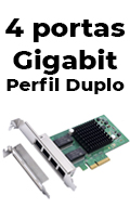 Placa rede PCI-e 4 portas Flexport F2743IC 1Gb Intel2