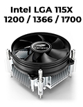 Cooler de CPU C3Tech FC-20 Intel LGA115X 1200 1366 17002