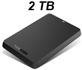 HD externo 2TB Toshiba Canvio Basics preto  USB3 