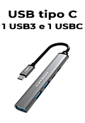HUB USB tipo C C3Tech HU-P300SI 2USB2 1USB3 1USBC 1PD2
