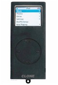 Capa de silicone (case) iPod nano 2g preto, Clone 18010