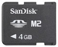 Carto de memria Micro MS PRO DUO SanDisk M2, 4GB