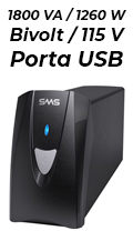 Nobreak 1800VA 1260W SMS Net4+ Expert, expansvel, USB#98
