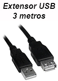 Cabo extensor USB tipo A macho X A fmea PlusCable 3m