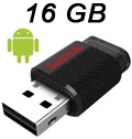 Pendrive 16GB Sandisk Dual USB Ultra p/ PC e Android#98