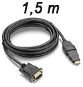 Cabo HDMI mini HDMI 1.4v p/ VGA, Multilaser WI269, 1,5m#98