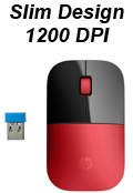 Mouse ptico s/ fio baixo perfil HP Z3700 2.4GHz 1200dp#98