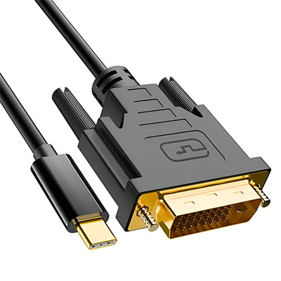 Cabo conversor USB-C para DVI-D Comtac 20119447 com 1,8 metros