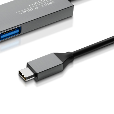 HUB USB 3.2 5Gbps Comtac aluminium 9467 c/ 4 portas s/ fonte
