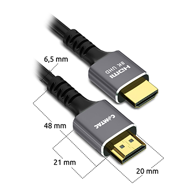 Cabo HDMI macho x macho 2.1 8K Comtac 22129400-R.01 com 2 metros