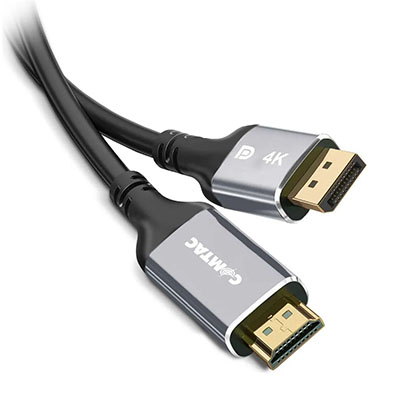 Cabo adaptador DisplayPort p/ HDMI 4K Comtac 22129476 com 2 metros