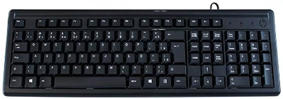 Teclado HP Keyboard 100 2UN30AA ABNT-2 USB, 110 teclas