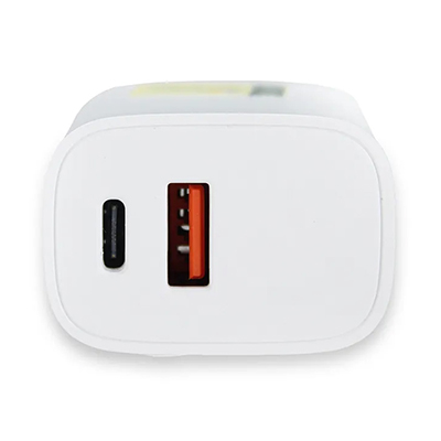 Carregador quick charger At 20W USB-C c/ cabo 8 pinos 1,5m smartphone