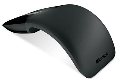 Mouse sem fio Microsoft Arc Touch articulado, USB preto